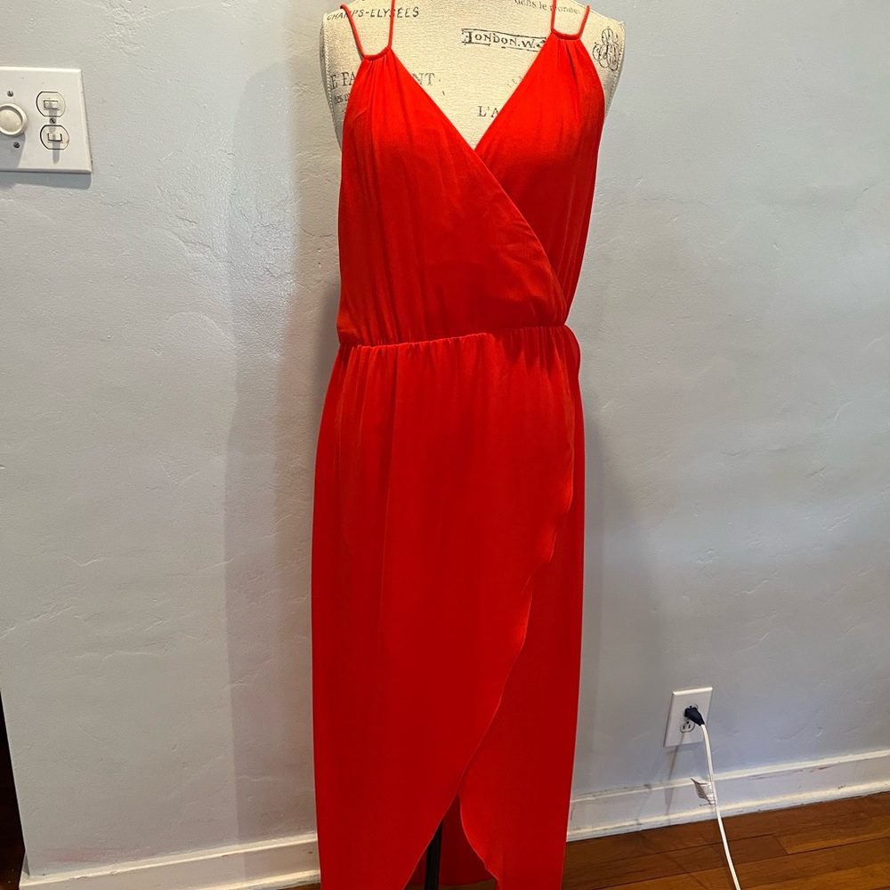Alice + Olivia Red Asymmetrical Dress